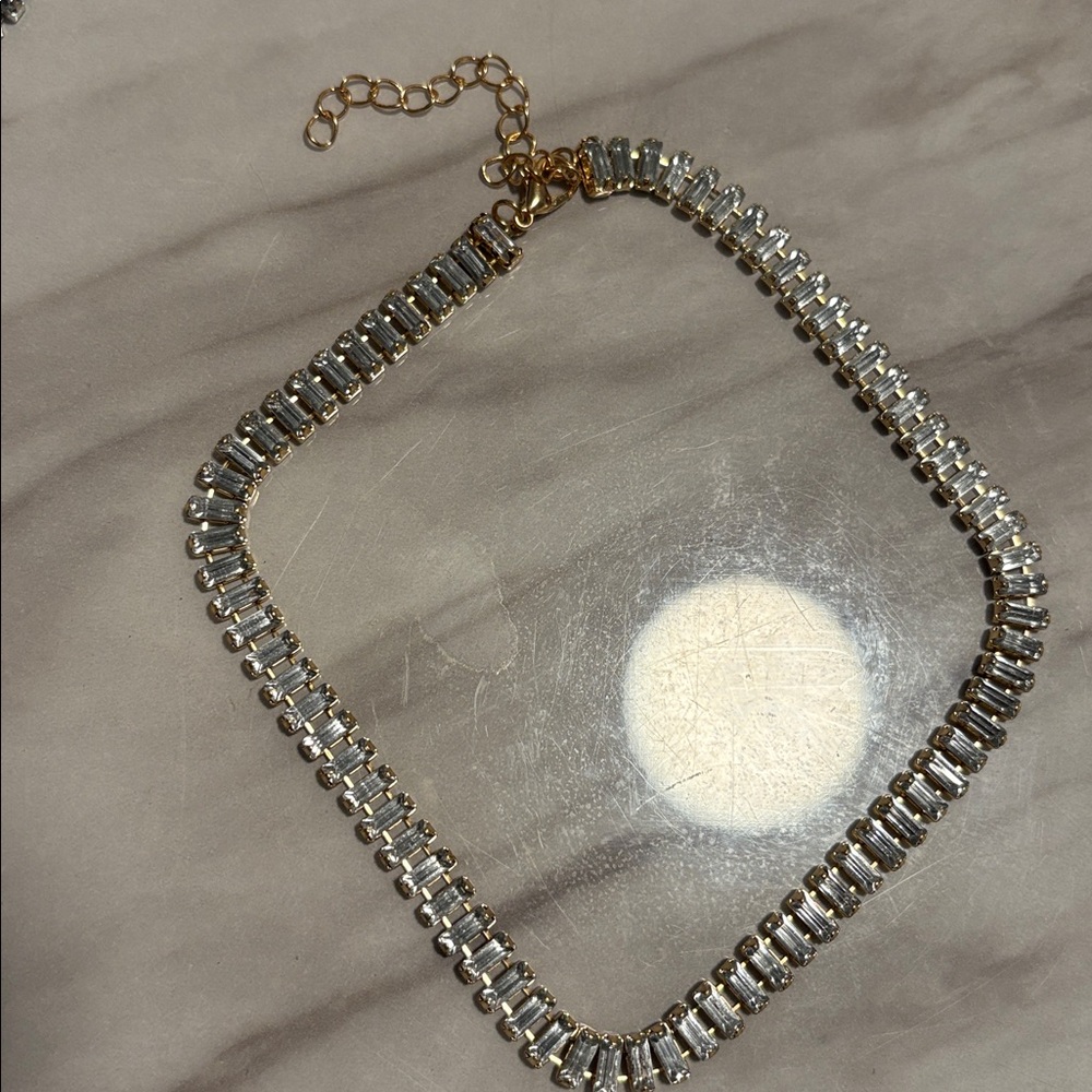 Gold Crystal Necklace